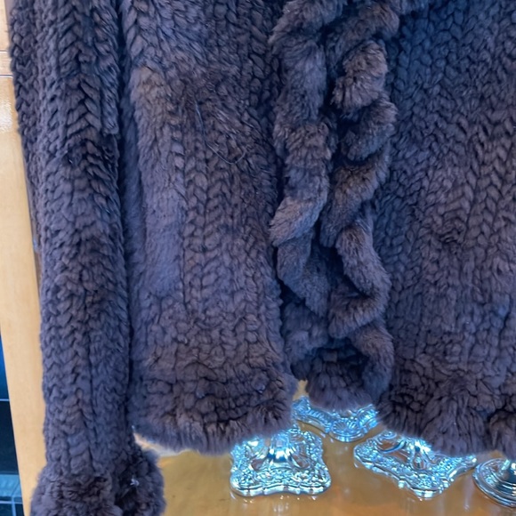 Fur jacket knitted shaved rabbit fur - Picture 3 of 12